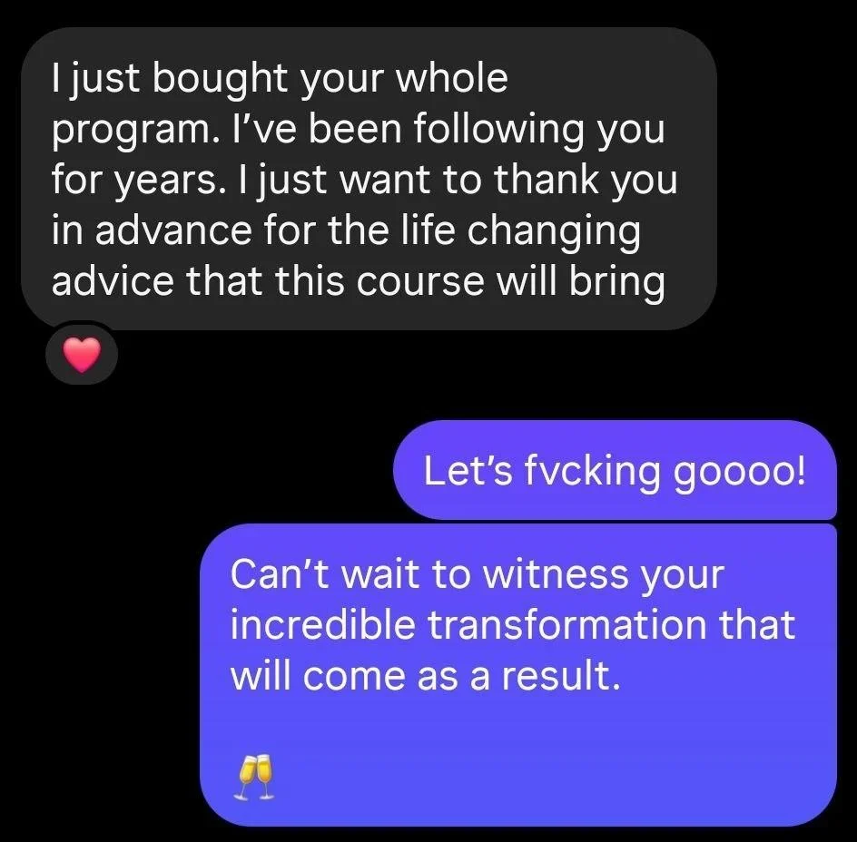Customer testimonial screenshot of a success story